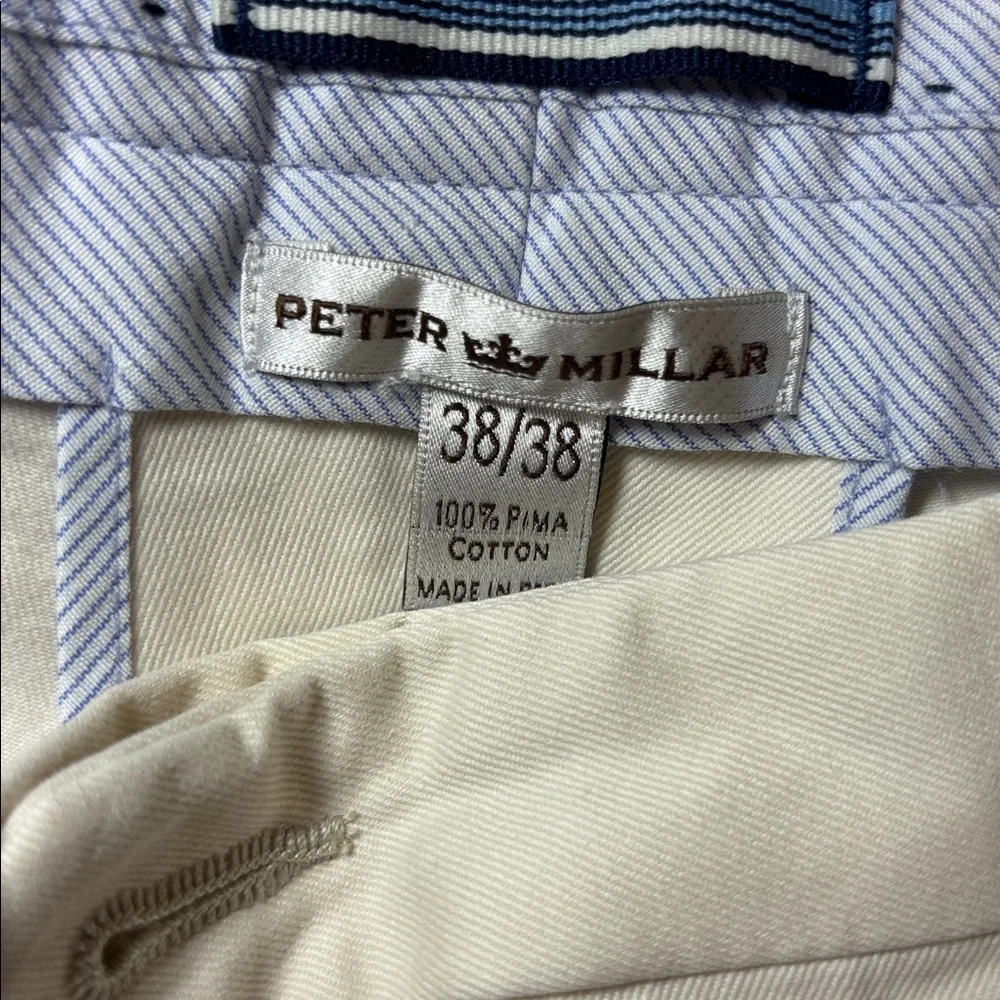 Peter Millar Men's Light Khaki Chinos, 100% Pima Cotton, 38x38, EUC